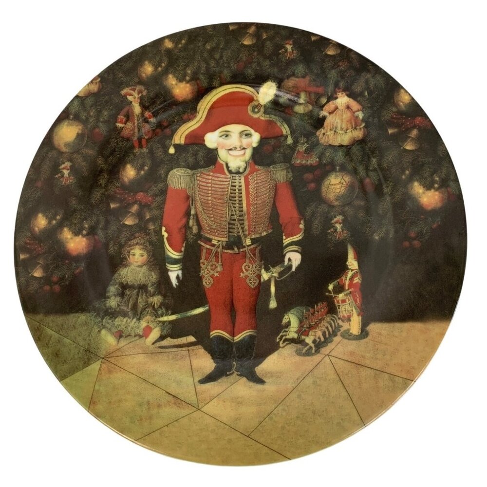Saks Fifth Avenue Nutcracker Plate Germany 12" Xmas Toy Soldier Multiple 8672